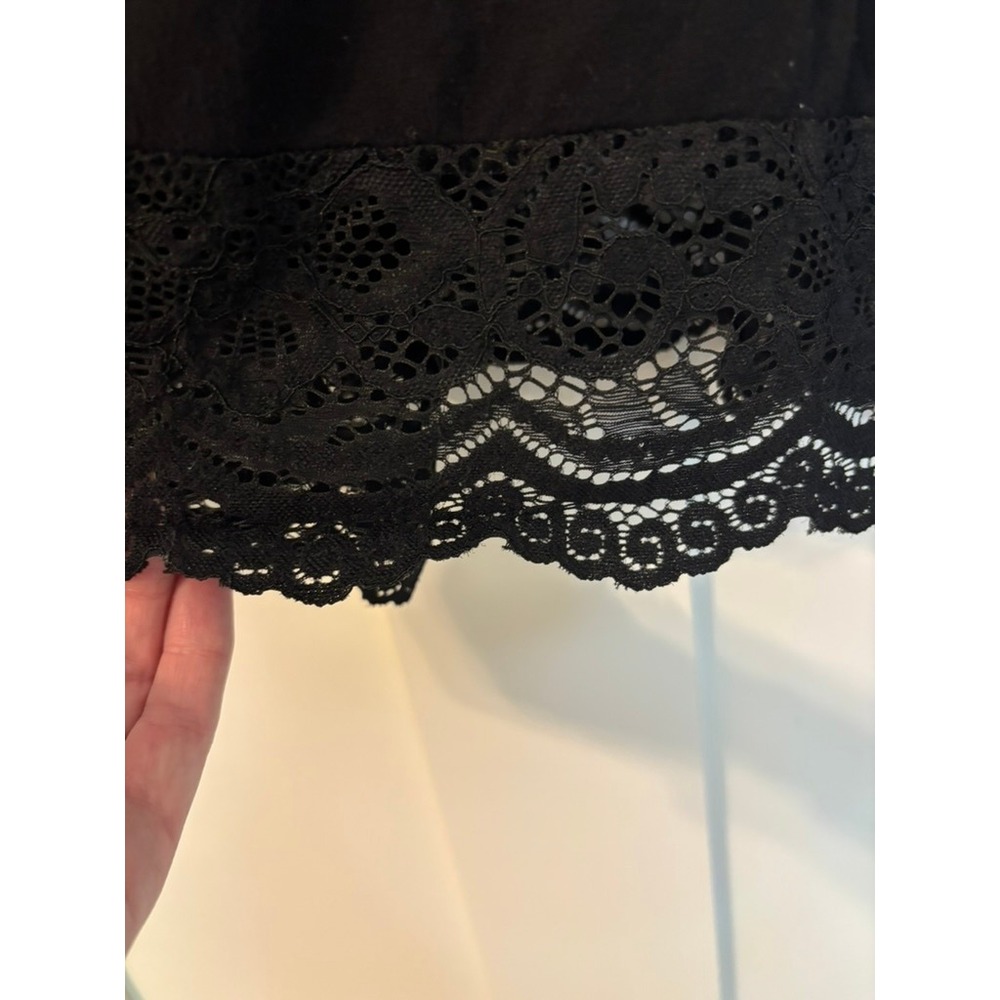 Torrid Super Soft Black Lace Off-Shoulder Ruffle Top - Plus Sz 2 Whimsigoth Boho - Picture 6 of 16